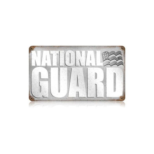 National Guard Vintage Style Metal Sign 14 x 8