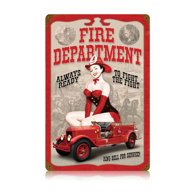 Fire Dept. Pin Up 12 x 18