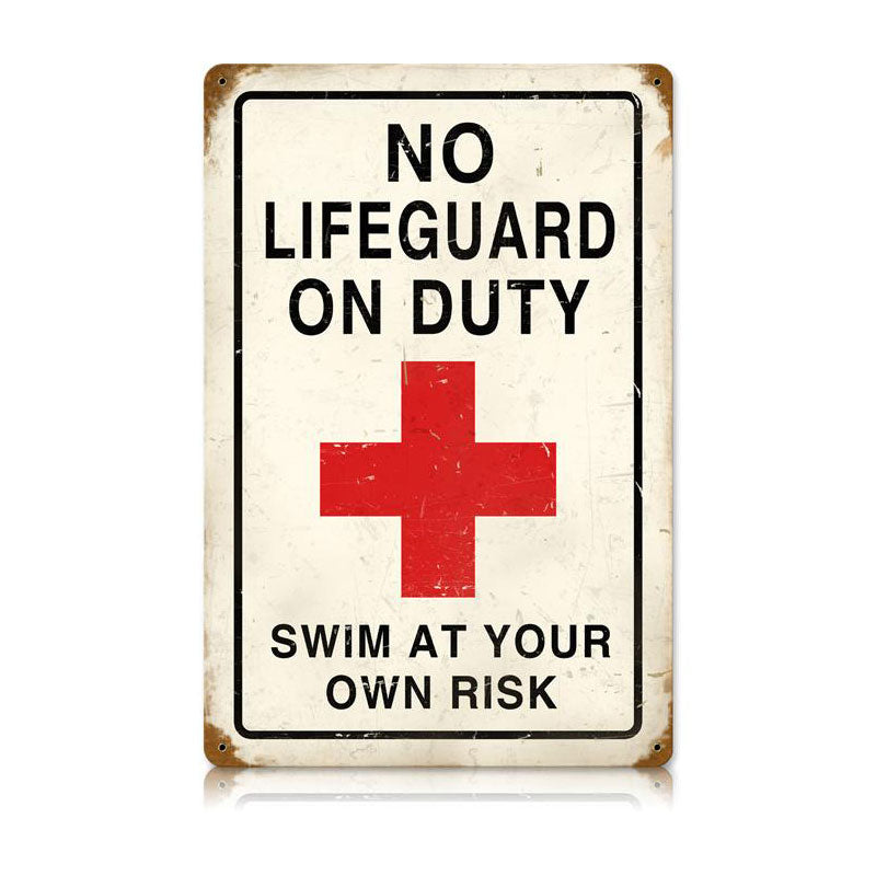 No Lifeguard 12 x 18