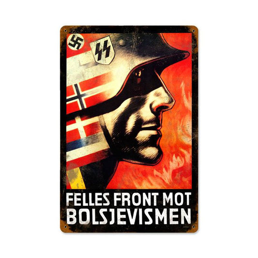 Felles Front Vintage Style Metal Sign 12 X 18