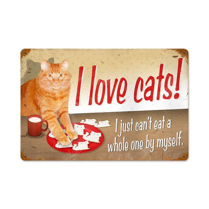 I Love Cats 18 X 12