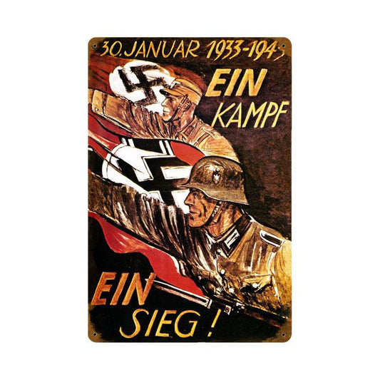 Ein Sieg Vintage Style Metal Sign 12 X 18