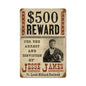 Wanted Jesse James 12 x 18