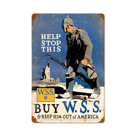 Help Stop This Vintage Style Metal Sign 18 x 12