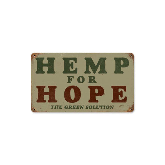 Hemp For Home Vintage Style Metal Sign 14 x 8