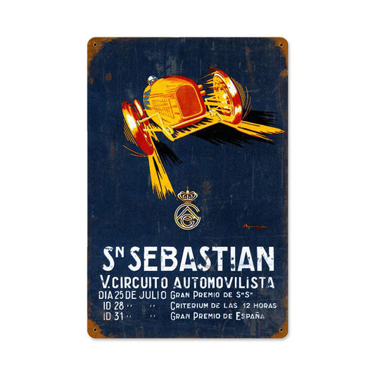 Sn Sebastian Vintage Style Metal Sign 18 x 12