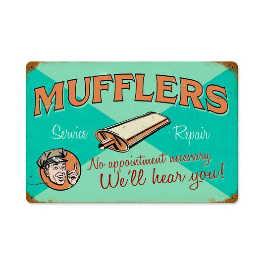Muffler Service Vintage Style Metal Sign 18 x 12