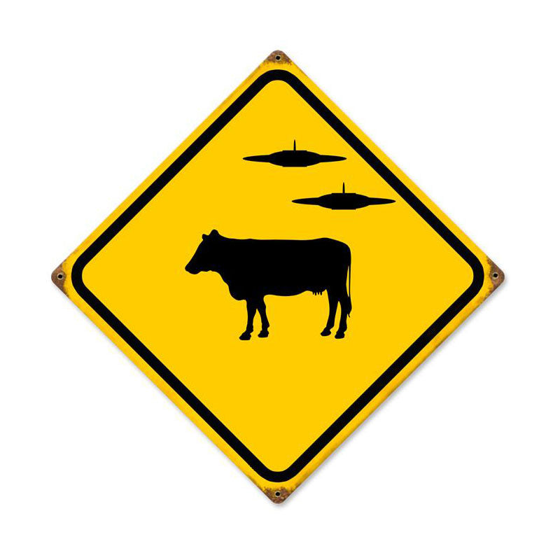 Cow Ufo 12 x 12