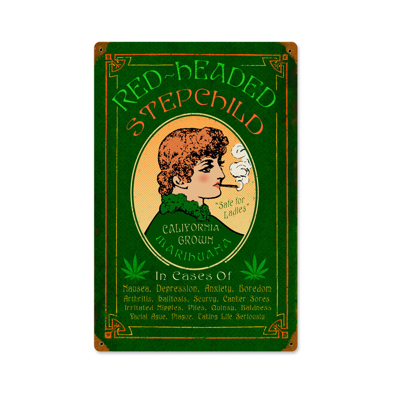 Marijuana Redhead 12 x 18