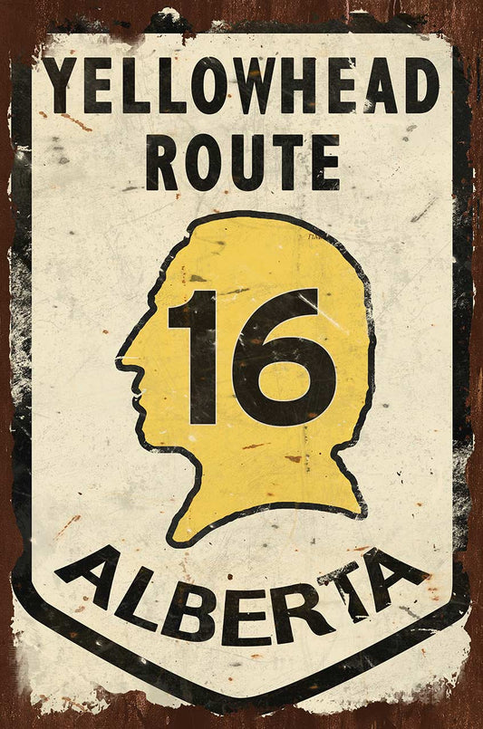 Yellowhead Alberta Vintage Style Metal Sign 18 X 12
