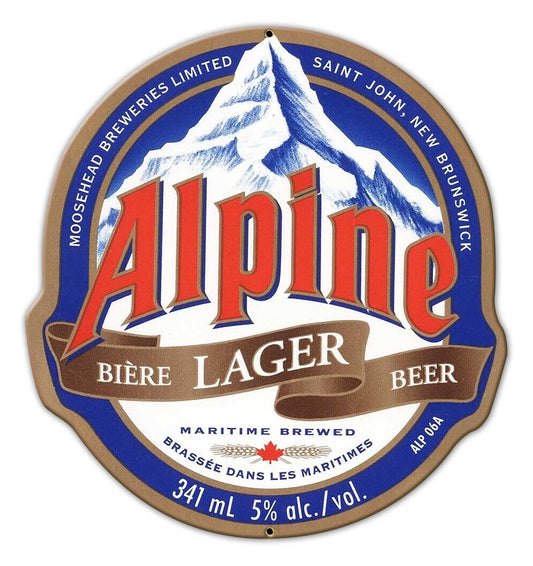 Alpine Lager Vintage Style Metal Sign 15 X 16