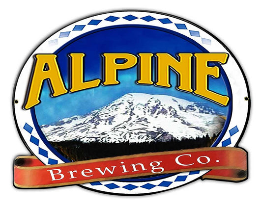 Alpine Brewing Vintage Style Metal Sign 15 X 12