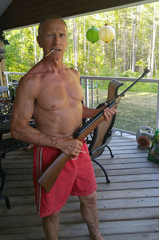Man W Gun 12 X 18