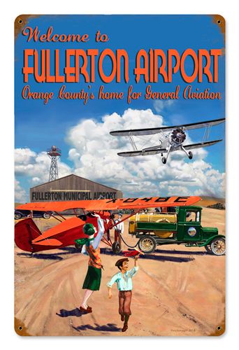 Welcome To Fullerton Vintage Style Metal Sign 12 X 18