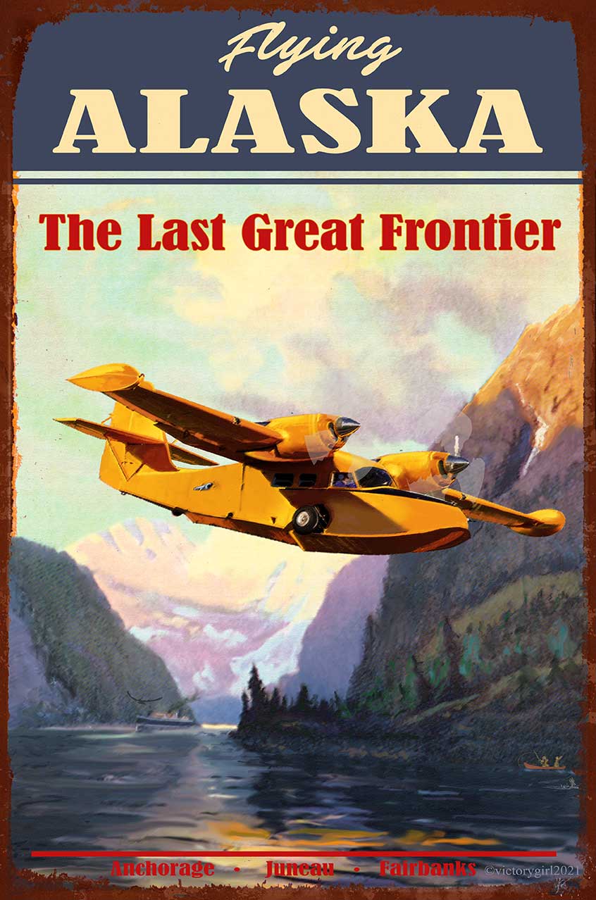 Fly Alaska Rusted 12 X 18