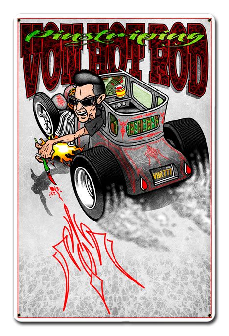 Von Hot Rod Toon 12 x 18