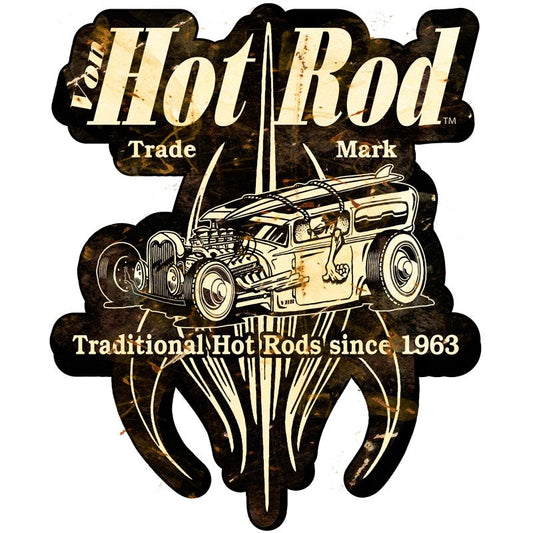 Von Hot Rod Surf Shop Vintage Style Metal Sign 16 x 15