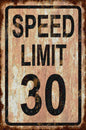 Speed Limit 30 12 X 18