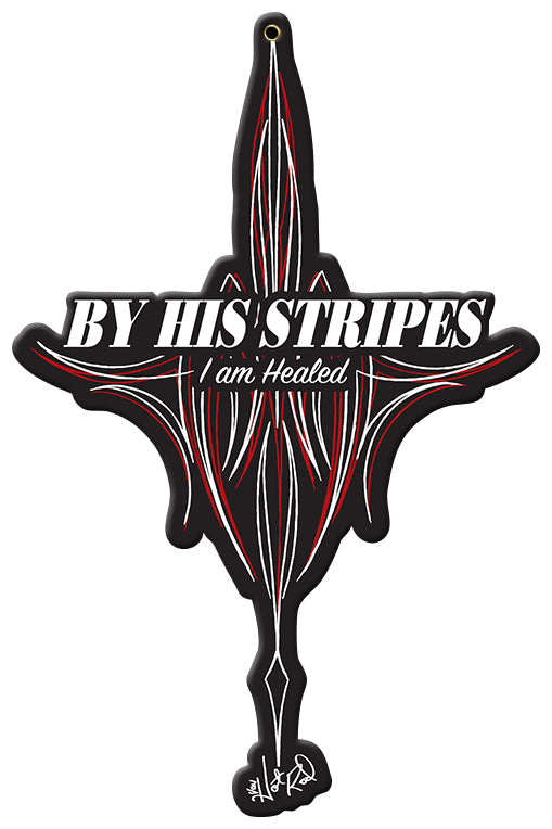 By His Stripes Vintage Style Metal Sign 7 x 10