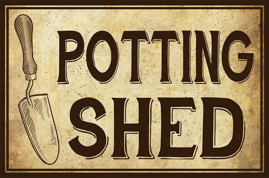 Potting Shed Vintage Style Metal Sign 18 X 12