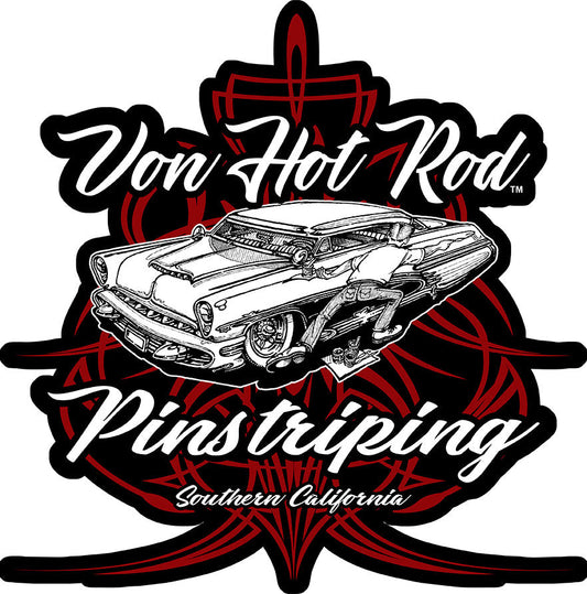 Von Hot Rod Pinstriping Vintage Style Metal Sign 12 x 12