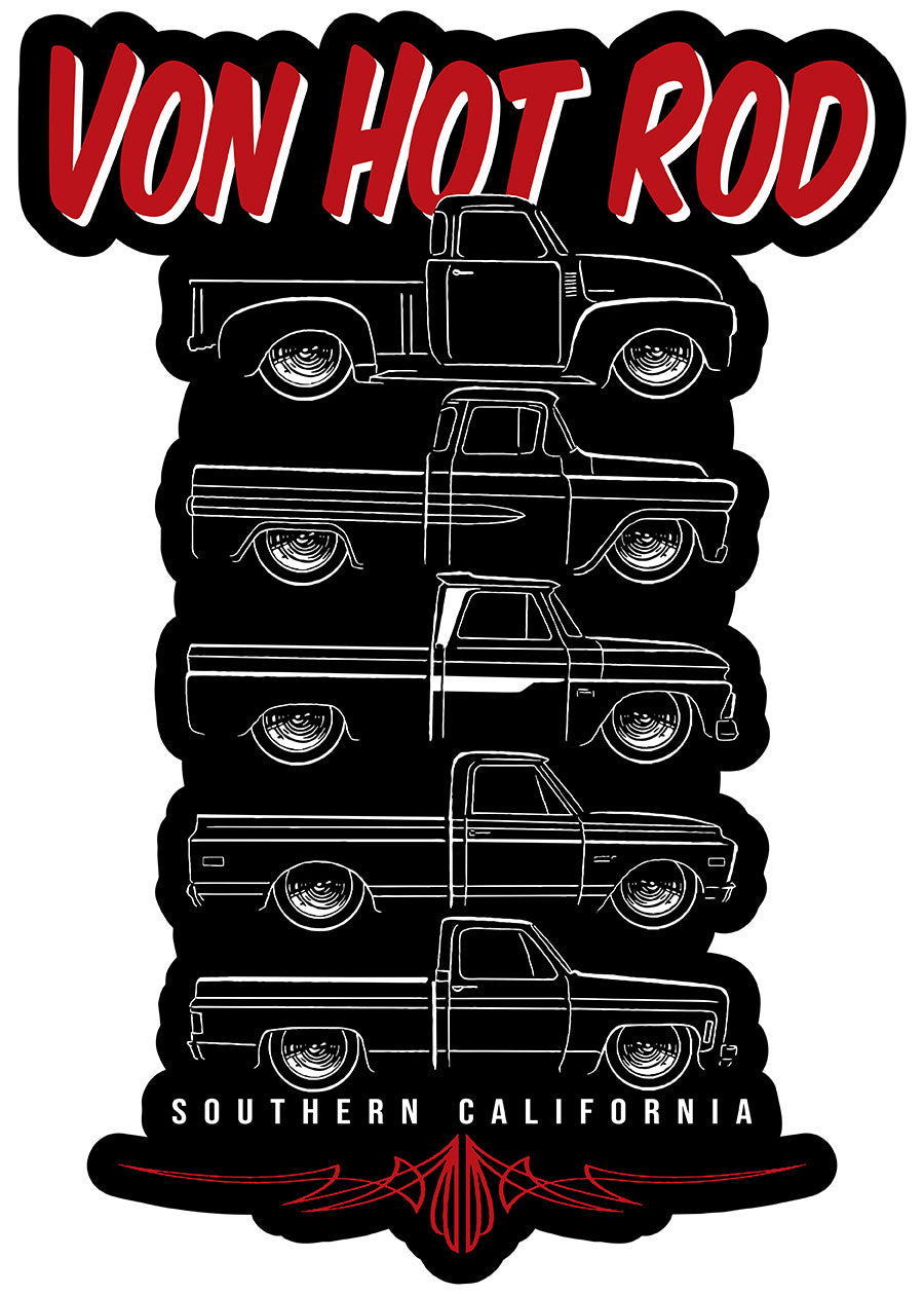 C-10 23A Stacked Trucks Pinstripe 12 x 17