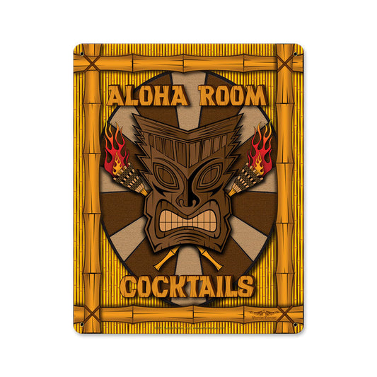 Aloha Room Vintage Style Metal Sign 12 x 18