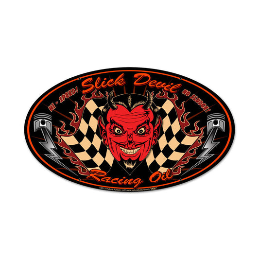 Slick Devil Vintage Style Metal Sign 24 x 12