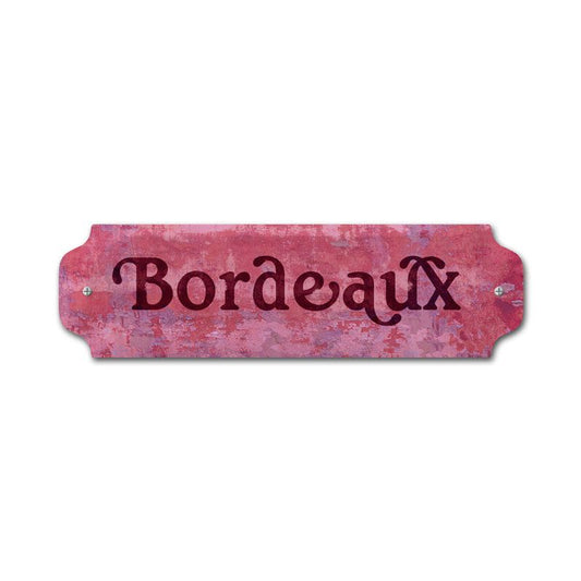 Bordeaux Vintage Style Metal Sign 12 x 3