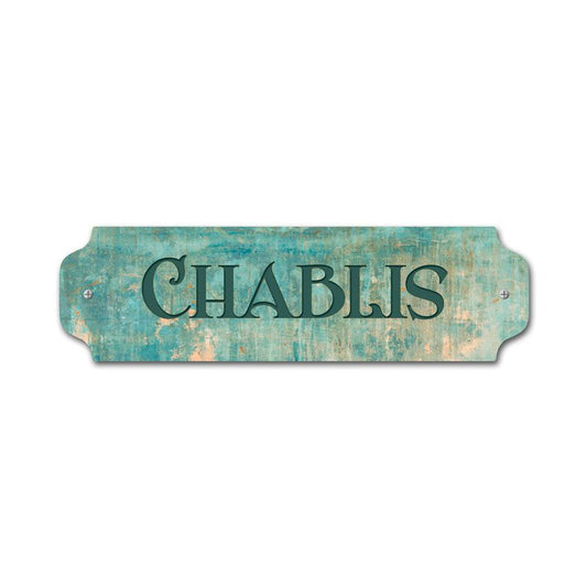 Chablis Vintage Style Metal Sign 12 x 3