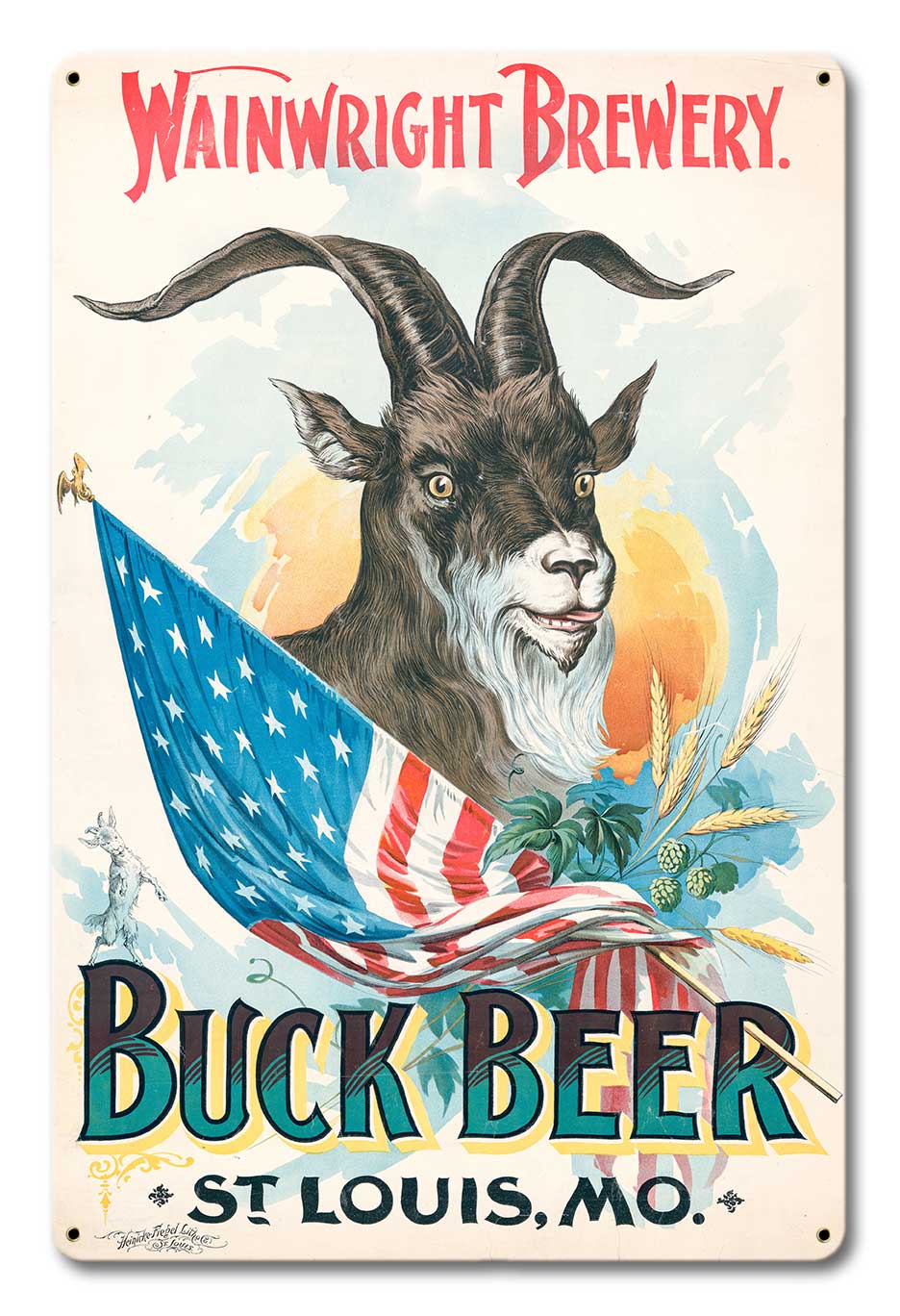 Buck Beer 12 x 18
