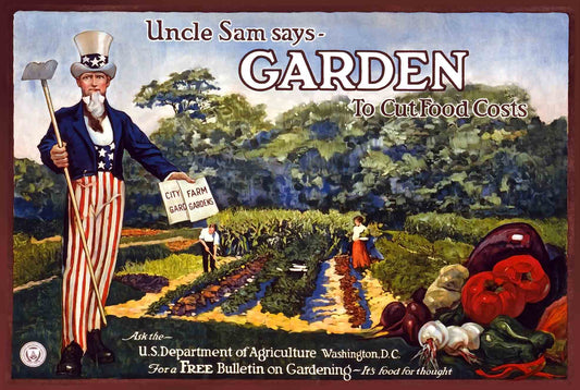 Uncle Sam Says Garden Vintage Style Metal Sign 36 x 24