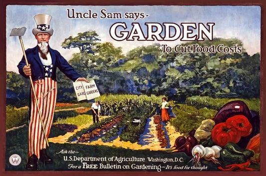 Uncle Sam Says Garden Vintage Style Metal Sign 12 x 18