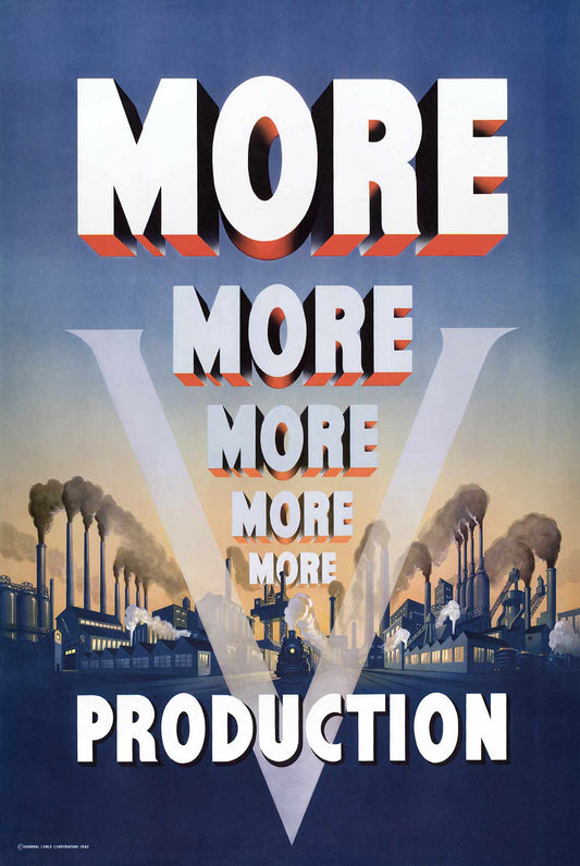 More Production Vintage Style Metal Sign 16 x 24