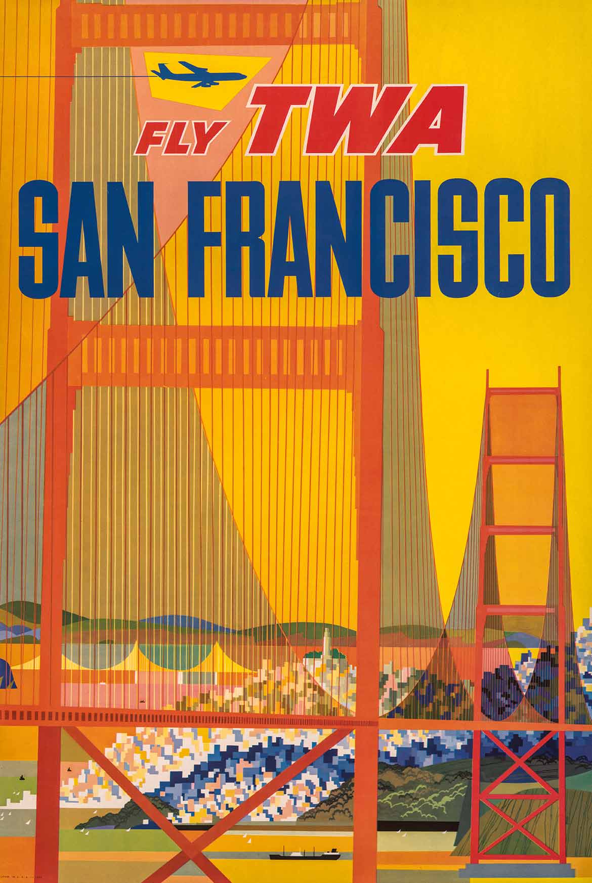 San Francisco Fly Twa 16 x 24
