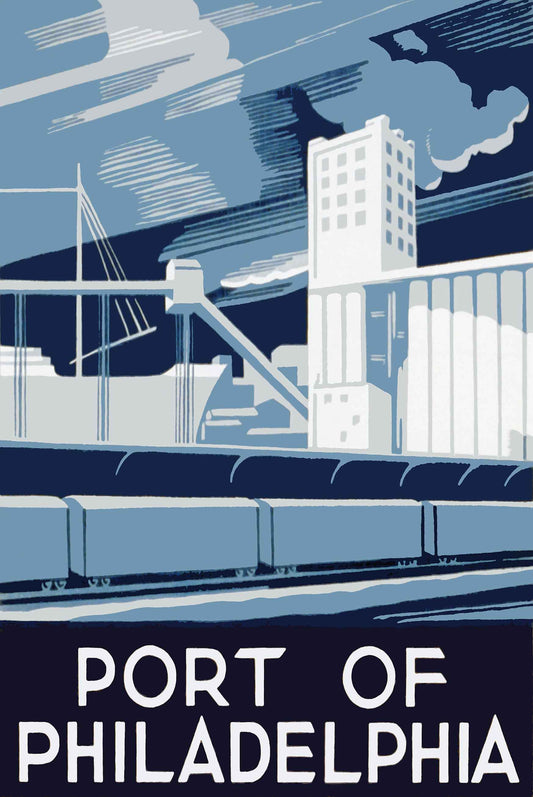 Port Of Philadelphia Vintage Style Metal Sign 24 x 36