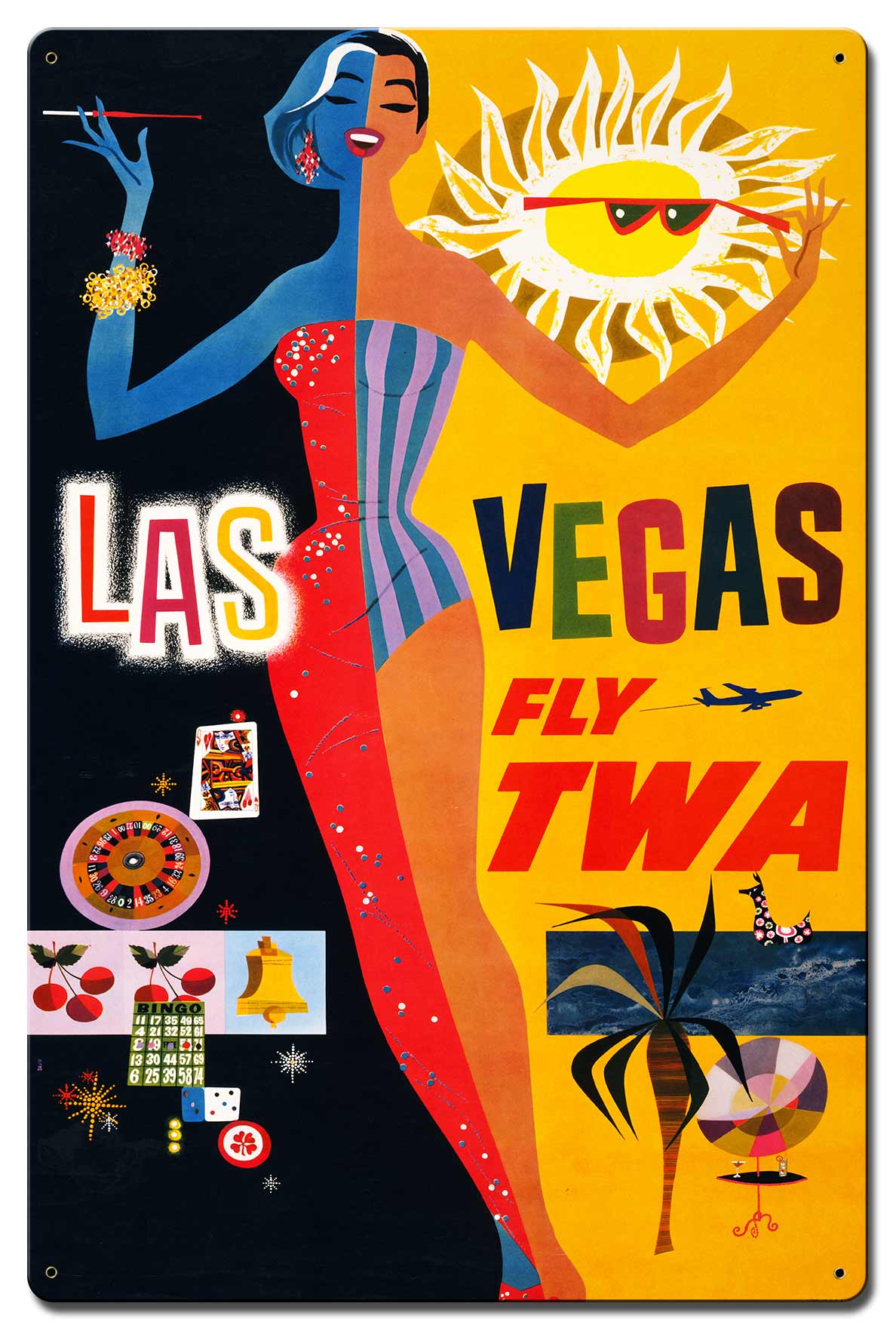 Las Vegas Fly Twa 16 x 24