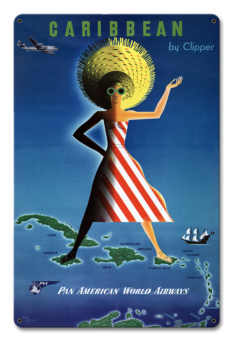 Caribbean By Clipper 12 x 18