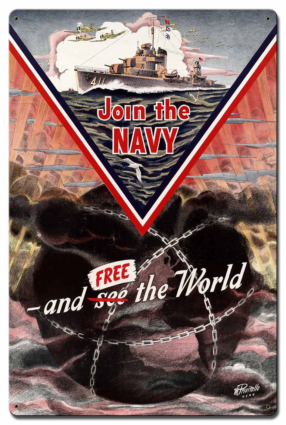Join The Navy And Free The World 16 x 24