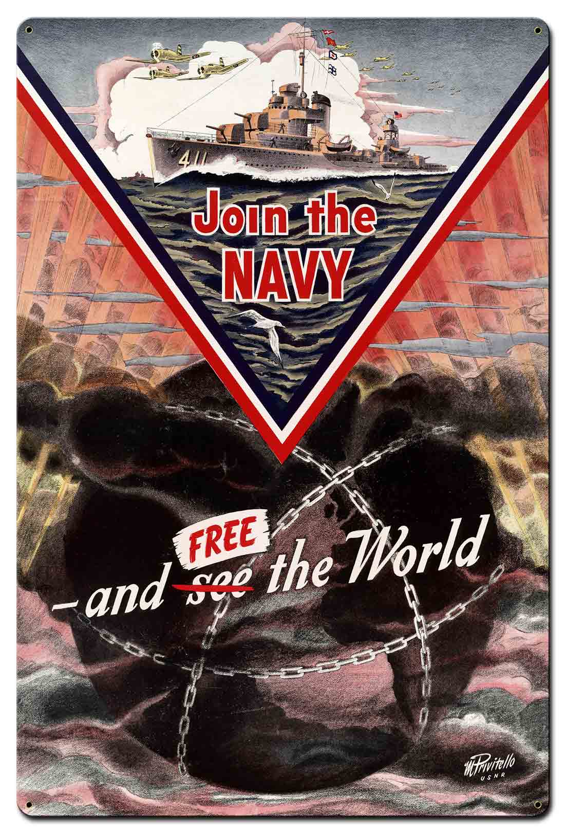 Join The Navy And Free The World 24 x 36
