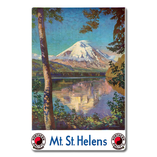 Mount St Helens Vintage Style Metal Sign 12 x 18