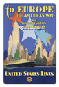 To Europe The American Way 12 x 18