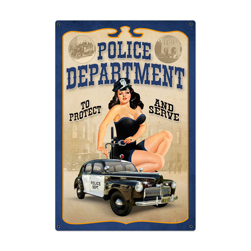 Police Department Pinup 24 x 36