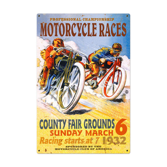 Motorcycle Races 24 x 36