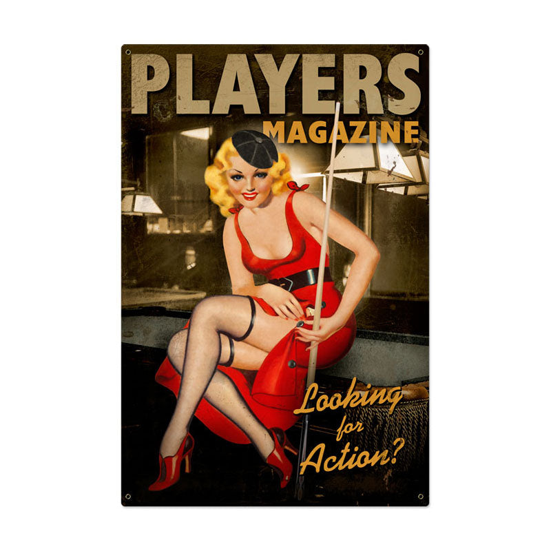 Players Pool Girl 24 x 36