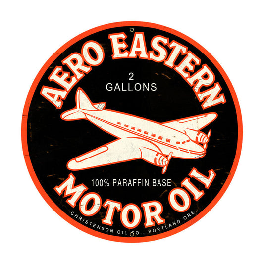 Aero Eastern Vintage Style Metal Sign 28 x 28