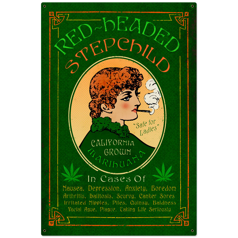Red Headed Marijuana 24 x 36