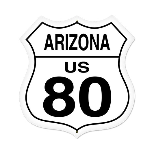 Arizona Route 80 Vintage Style Metal Sign 28 x 28