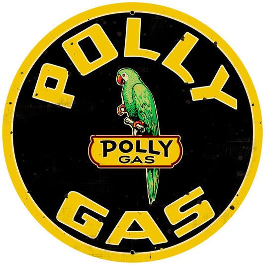 Polly Gas Vintage Style Metal Sign 28 x 28