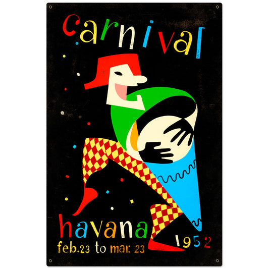 Carnival Havana Vintage Style Metal Sign 24 x 36
